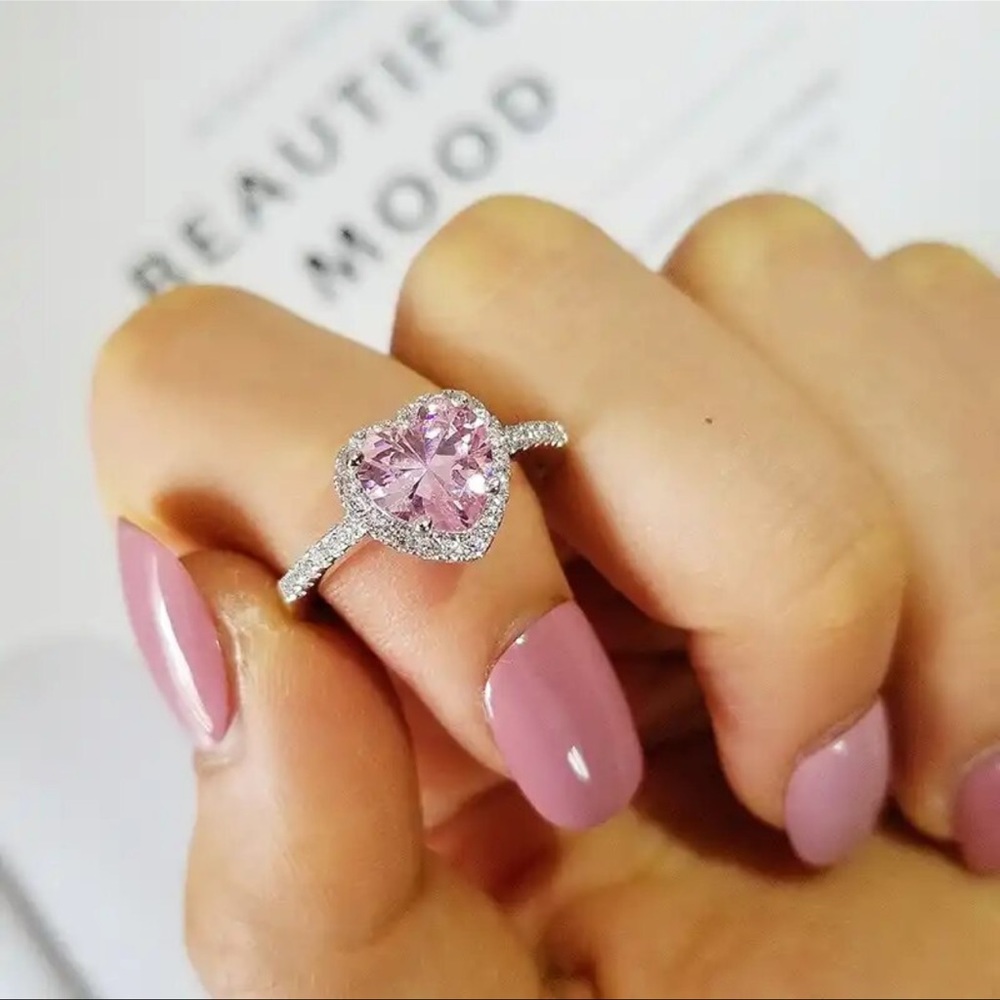 NEW  Sterling Silver Diamond Wedding Engagement Party Ring